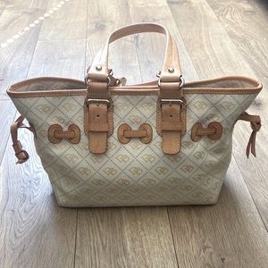 Like New Dooney and Bourke Cream Shoulder Back